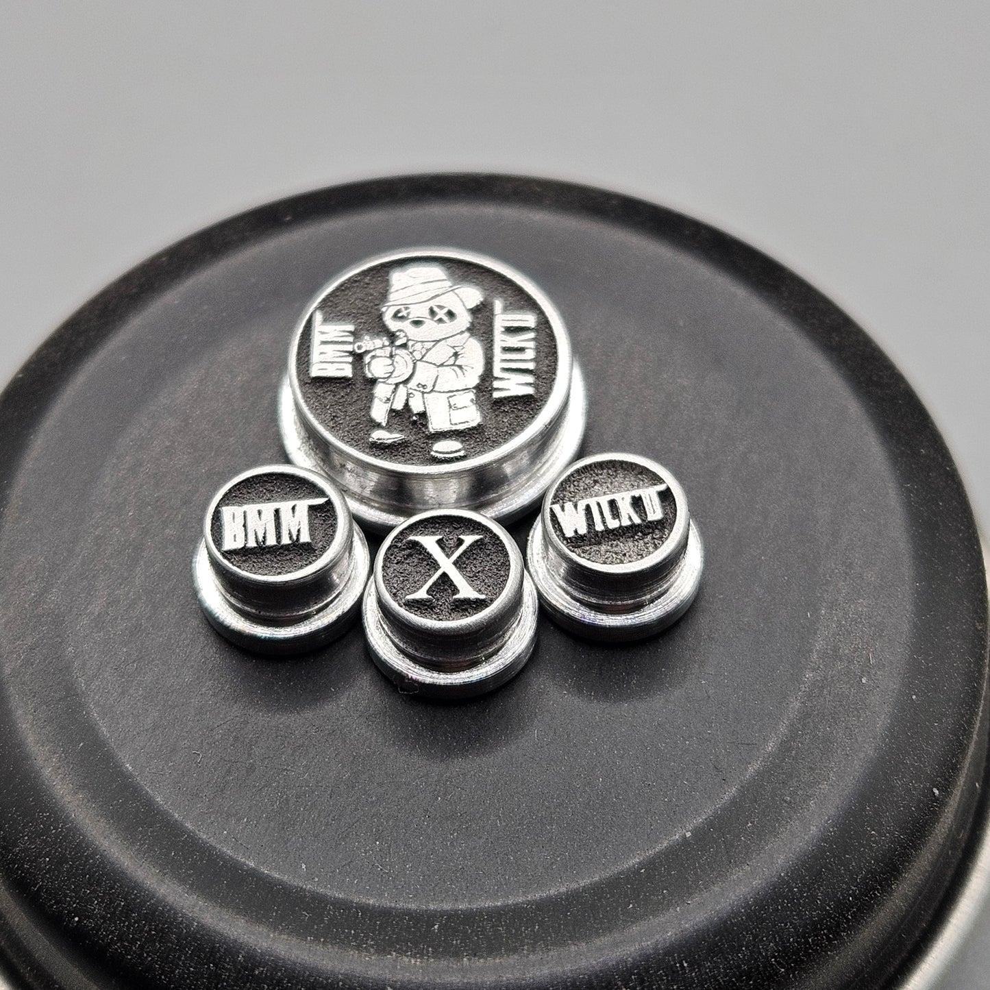 LASER ENGRAVED BMM BUTTON WICK'D/BMM DESIGN