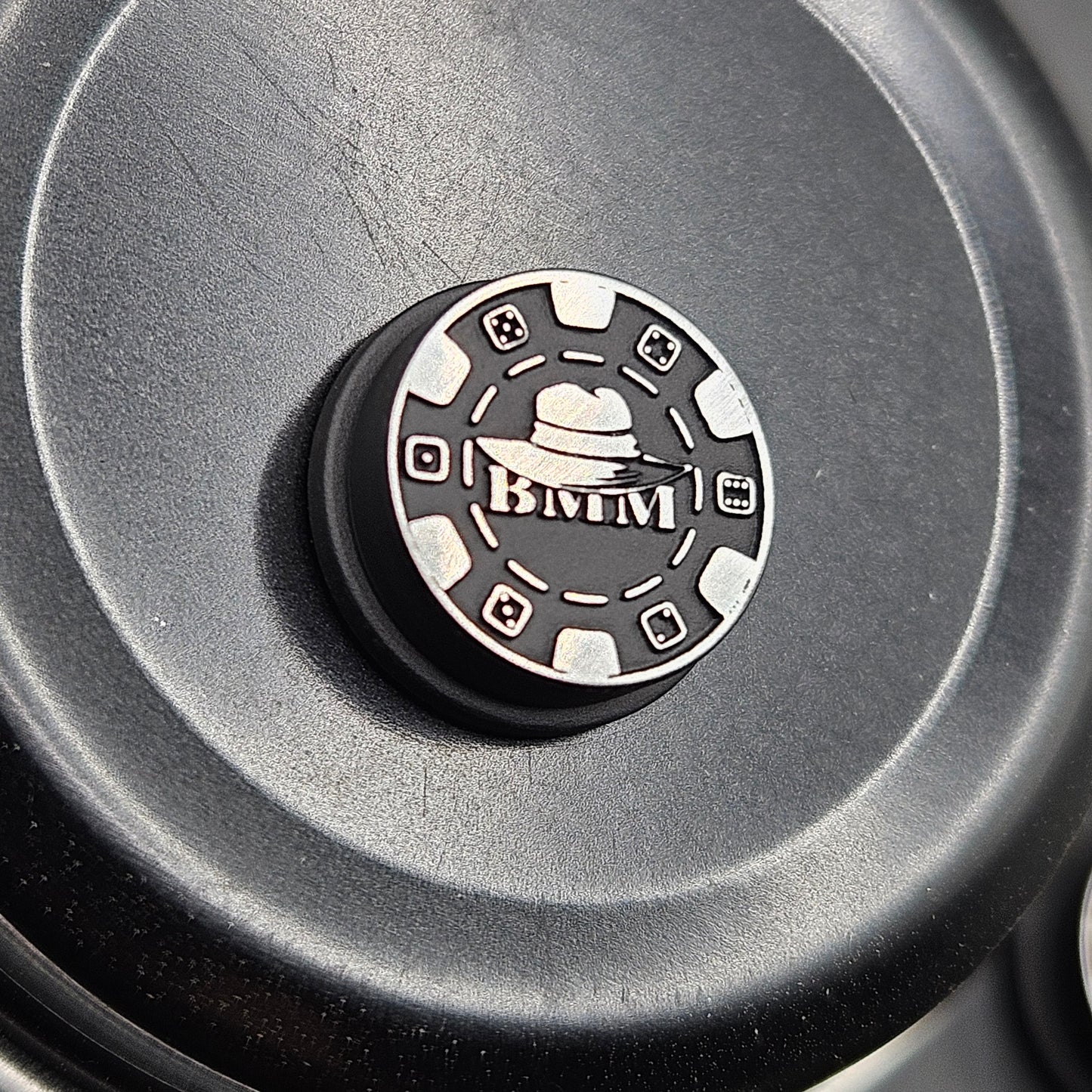 LASER ENGRAVED BMM POKER CHIP BUTTON
