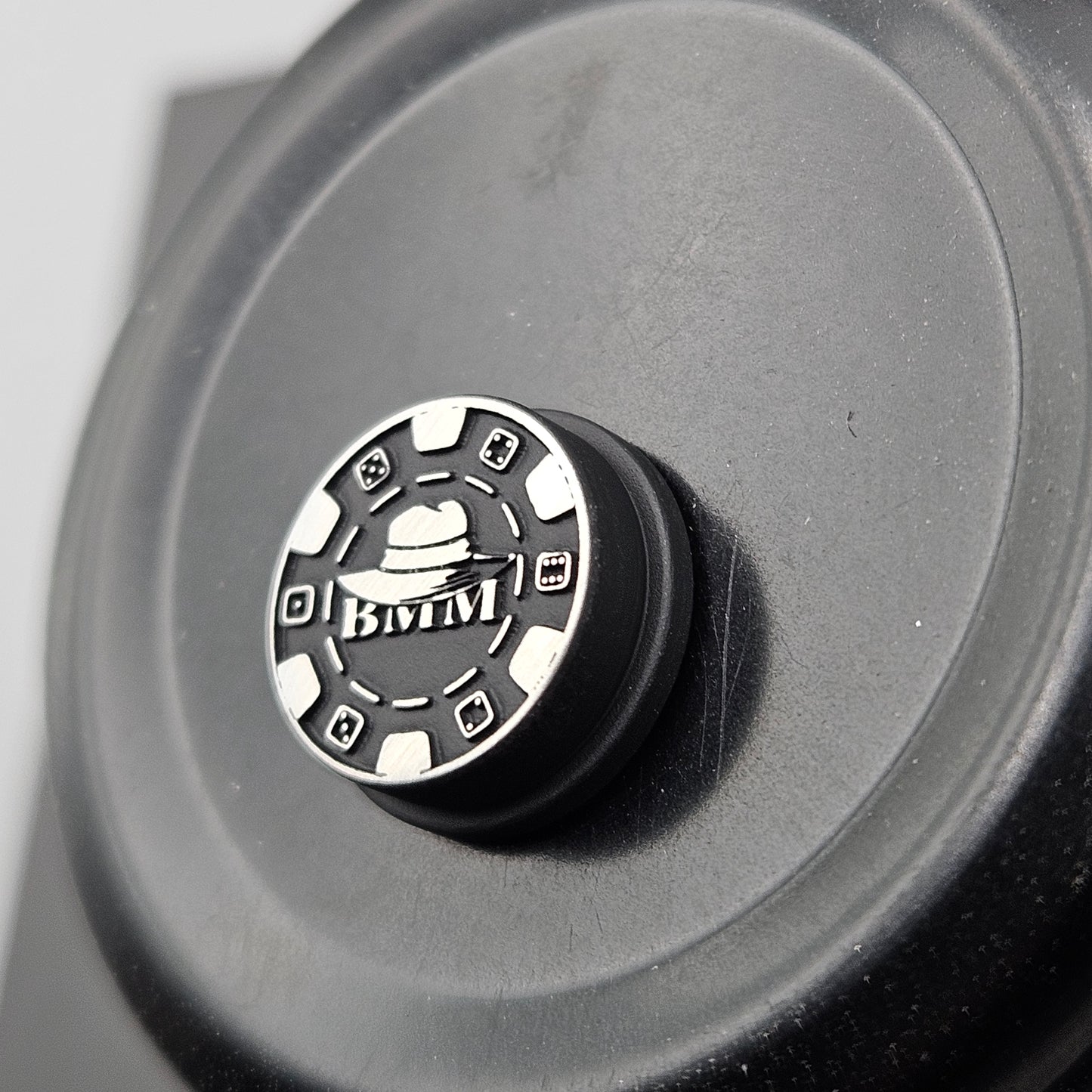 LASER ENGRAVED BMM POKER CHIP BUTTON