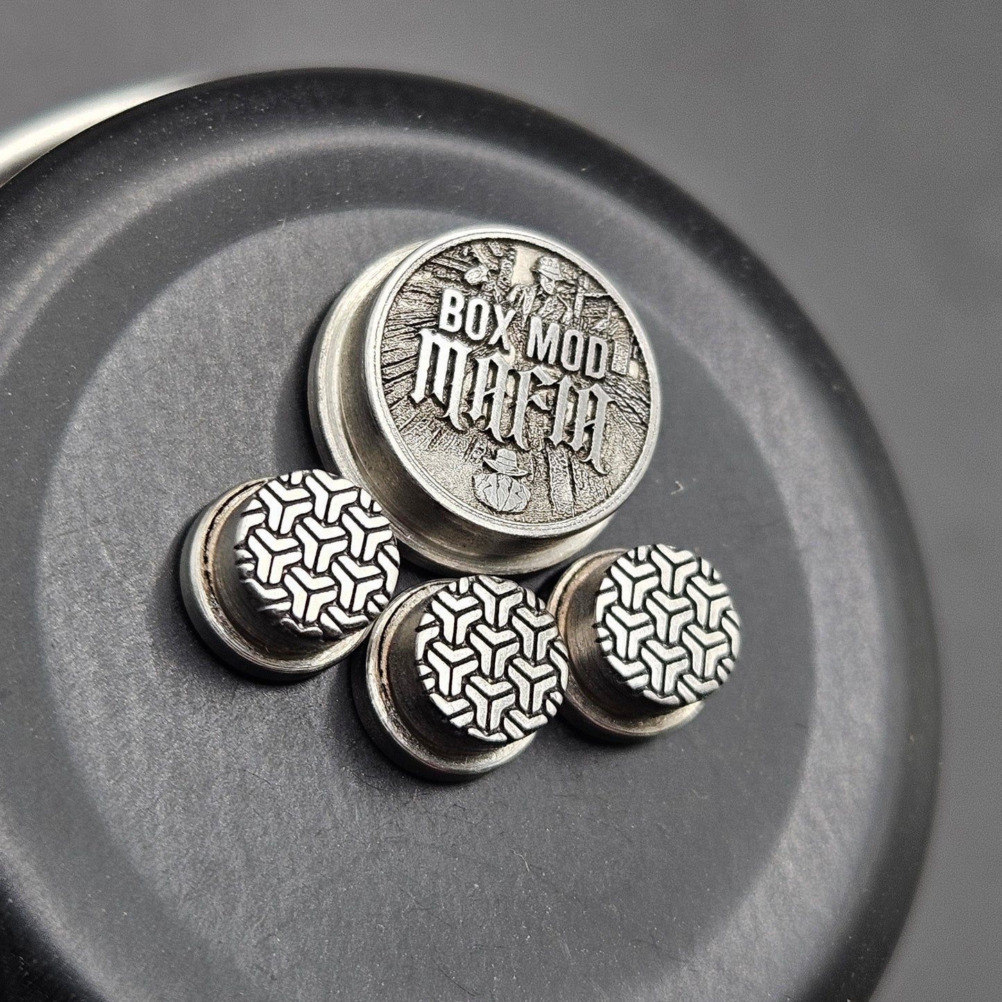 LASER ENGRAVED BOX MOD MAFIA DESIGN WITH GOYARD PATTERN (FULL SET)