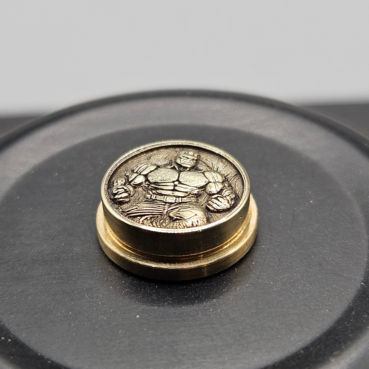 LASER ENGRAVED BRASS BMM BUTTON THE HULK