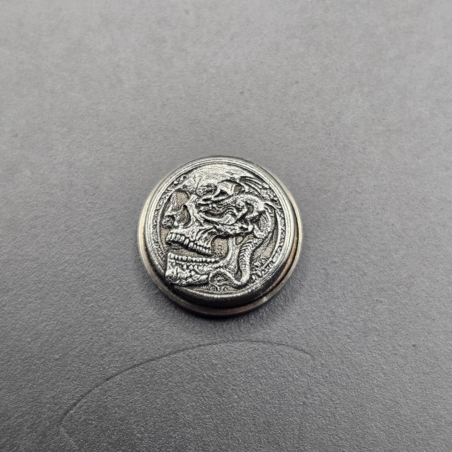 LASER ENGRAVED BMM BUTTON DRAGON X SKULL