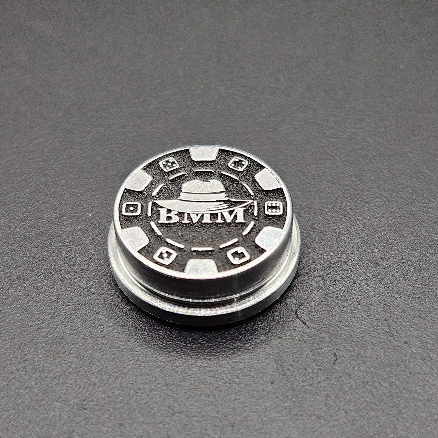 LASER ENGRAVED BMM POKER CHIP BUTTON