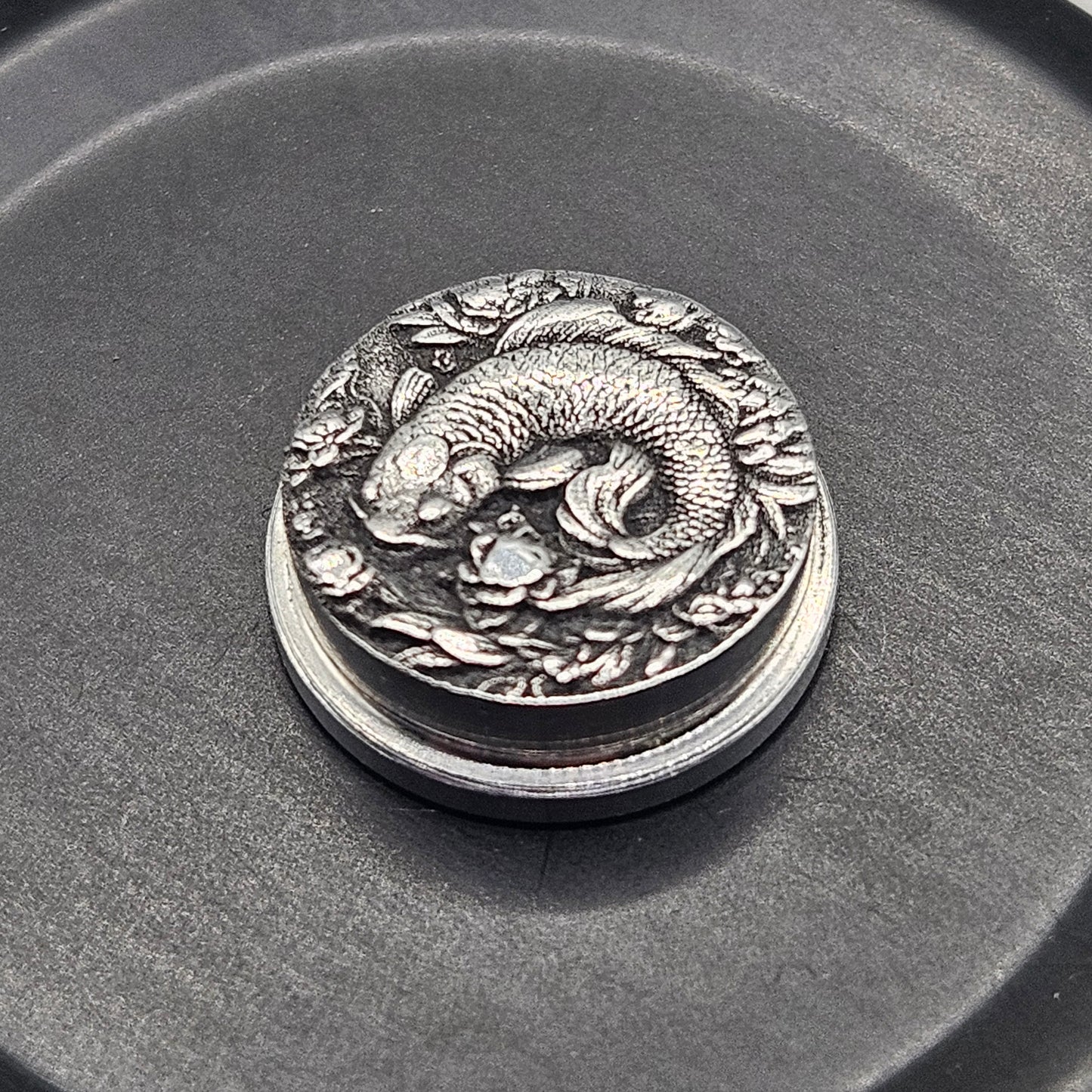 LASER ENGRAVED BMM BUTTON 3D KOI DESIGN