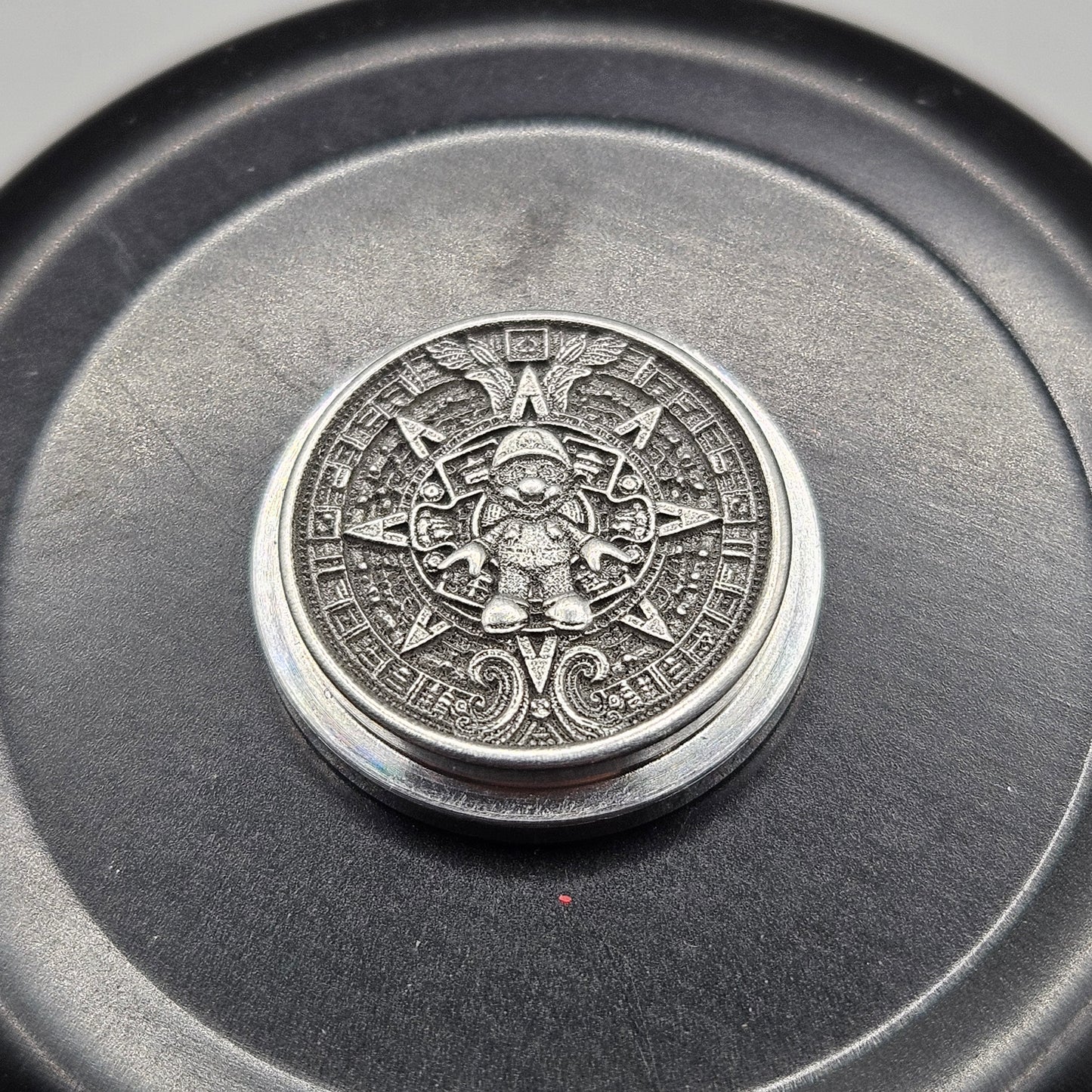 LASER ENGRAVED BILLET BOX BUTTON 3D MARIO MANDALA DESIGN