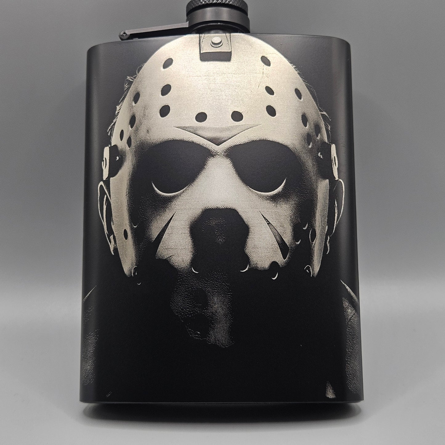 Laser Etched Flask Jason Voorhees