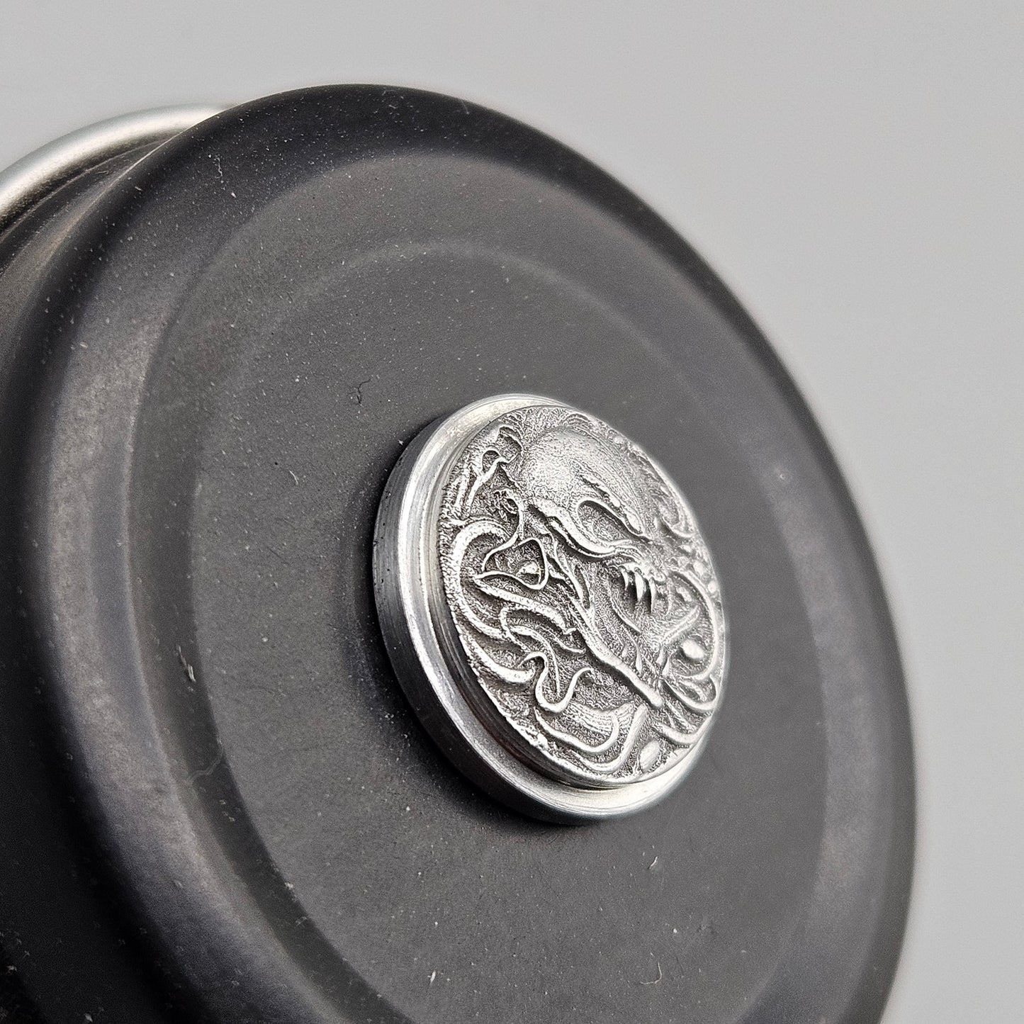 LASER ENGRAVED BILLET BOX BUTTON 3D ALIEN DESIGN