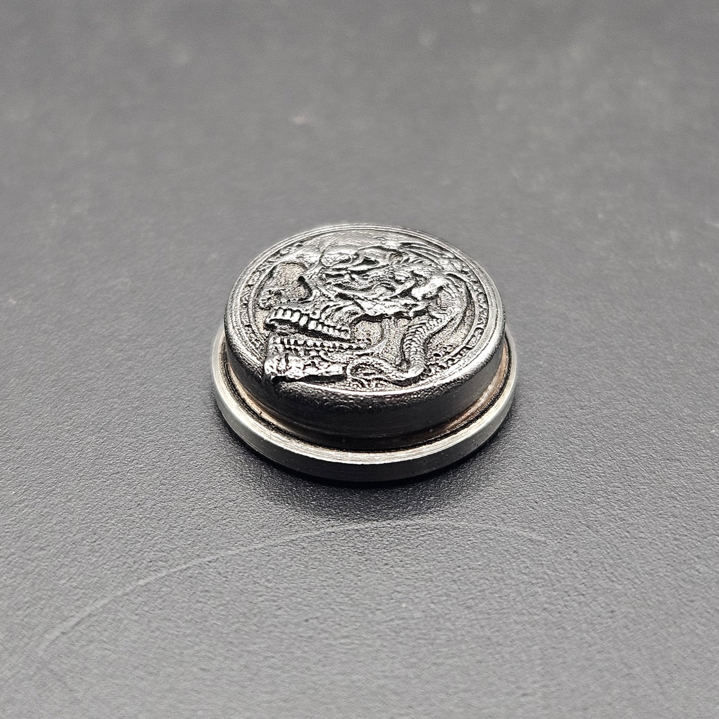 LASER ENGRAVED BMM BUTTON DRAGON X SKULL