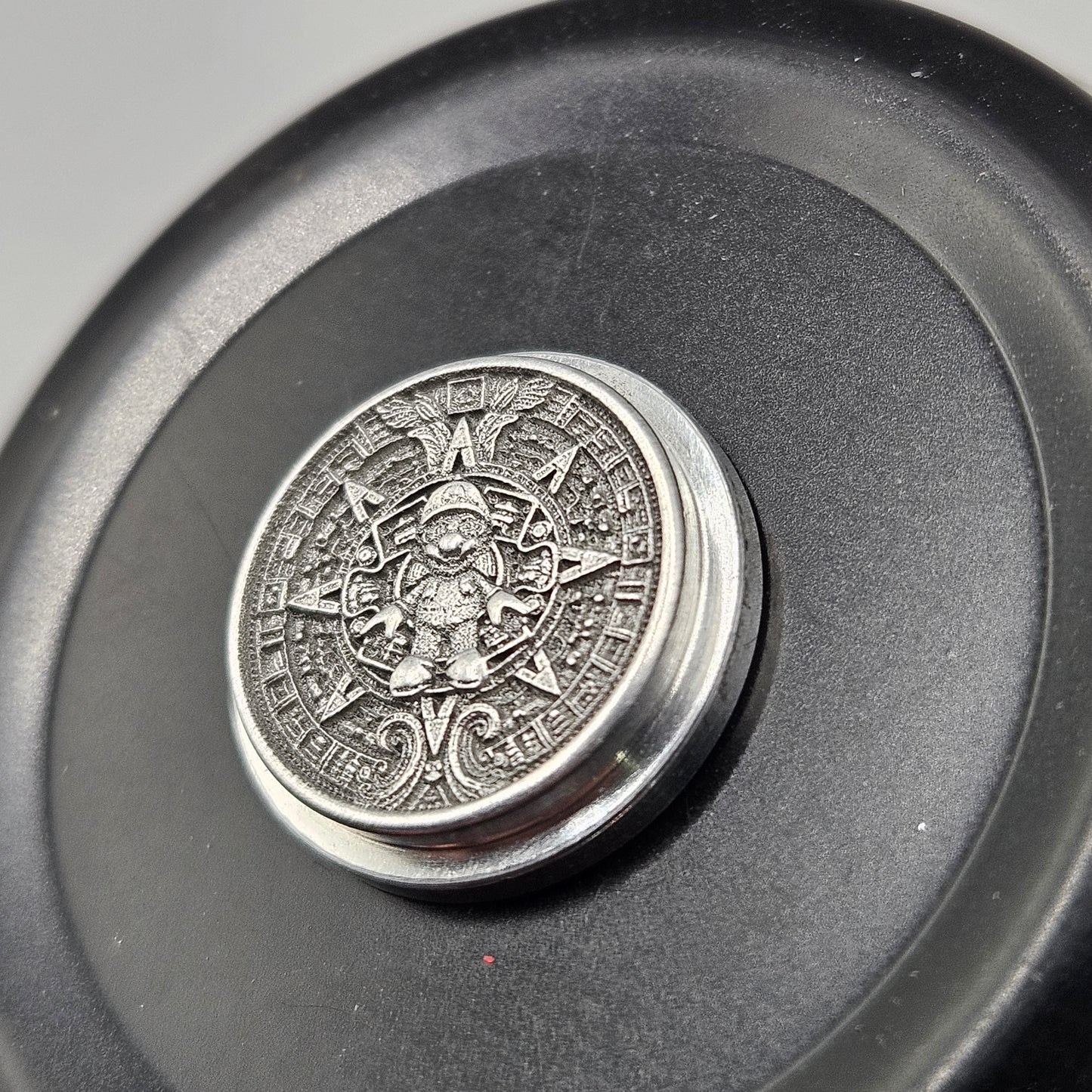 LASER ENGRAVED BILLET BOX BUTTON 3D MARIO MANDALA DESIGN