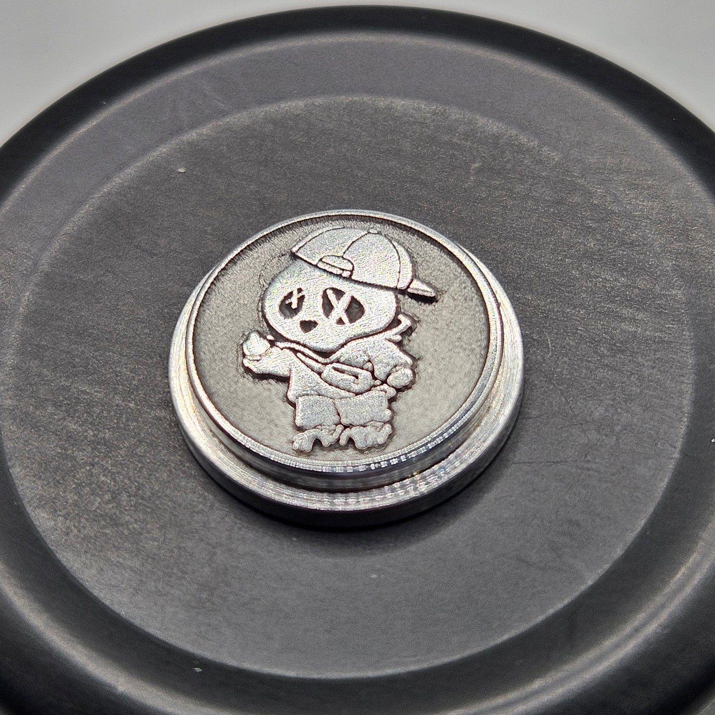 LASER ENGRAVED BILLET BOX BUTTON 3D WICKD BOY