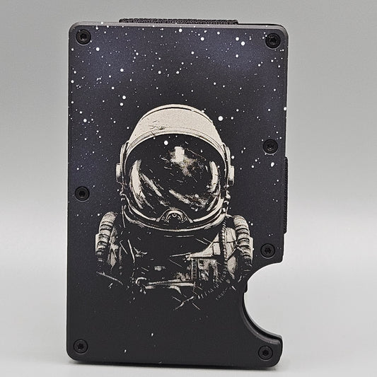 CERAKOTED AND LASER DESIGN SLIM WALLET (NASA SPACE MAN)