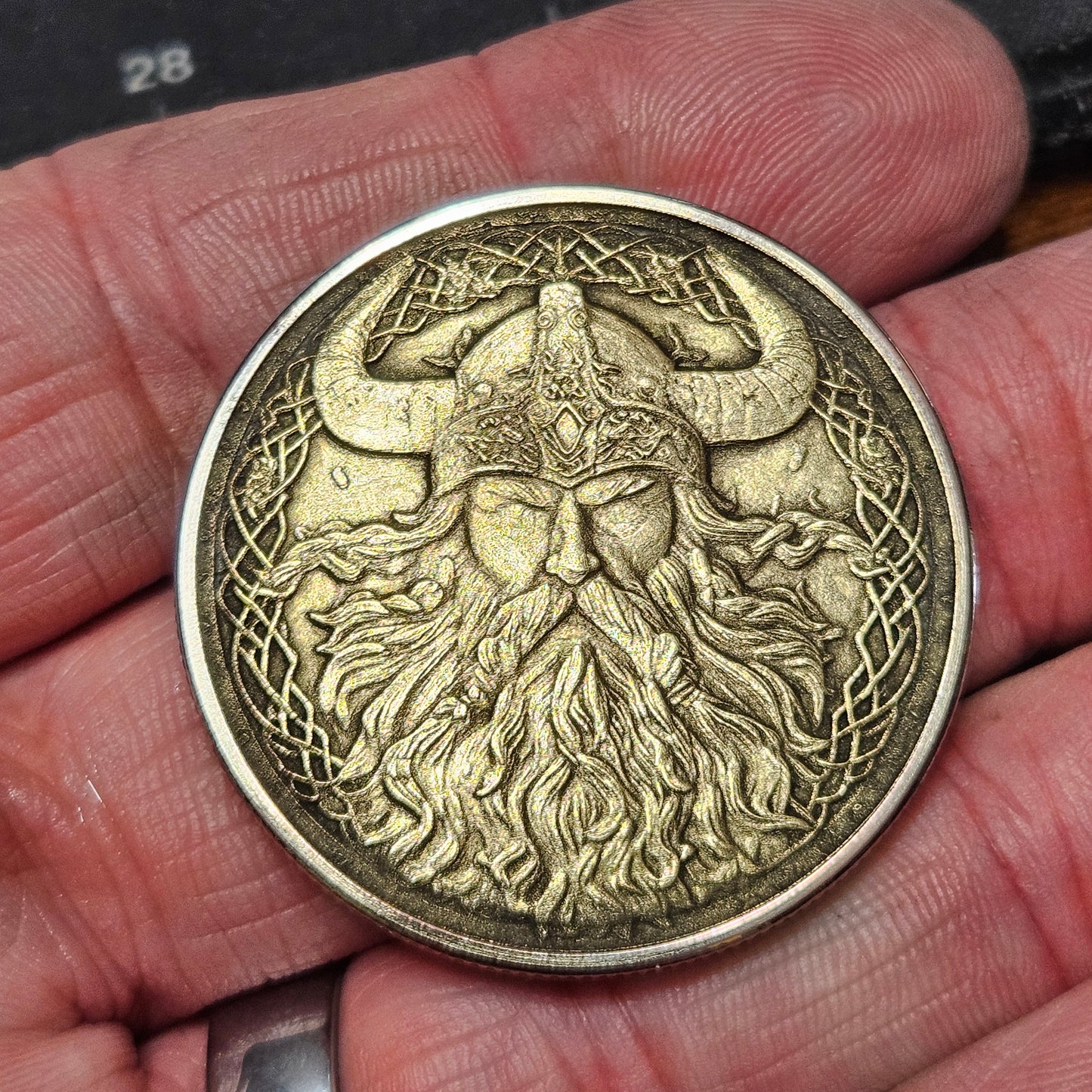 LASER ENGRAVED BRASS COIN (VIKING)