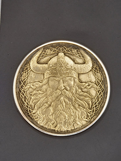 LASER ENGRAVED BRASS COIN (VIKING)