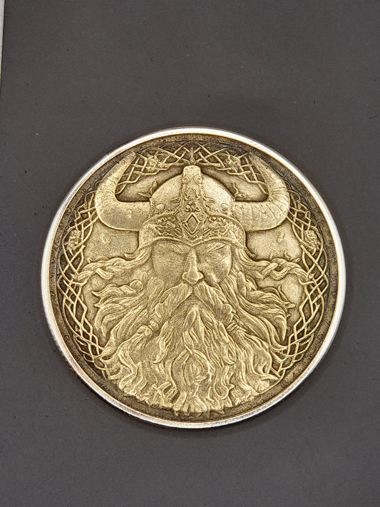 LASER ENGRAVED BRASS COIN (VIKING)