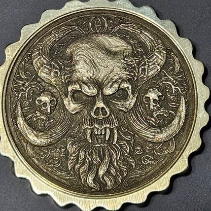 LASER ENGRAVED BRASS GEAR COIN