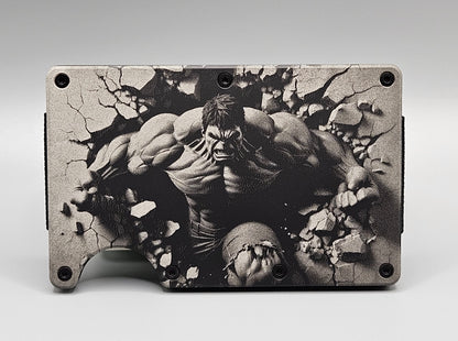 CUSTOM CERAKOTE AND LASER ETCHED SLIM WALLET THE HULK 3D