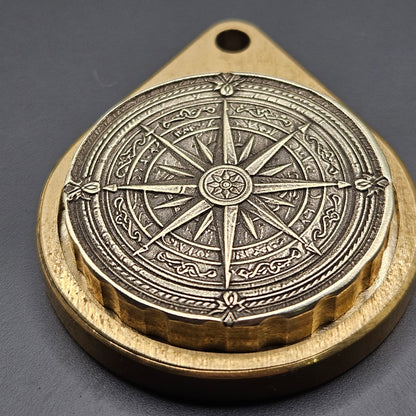 DEEP LASER ENGRAVED BRASS FIDGET KEYRING