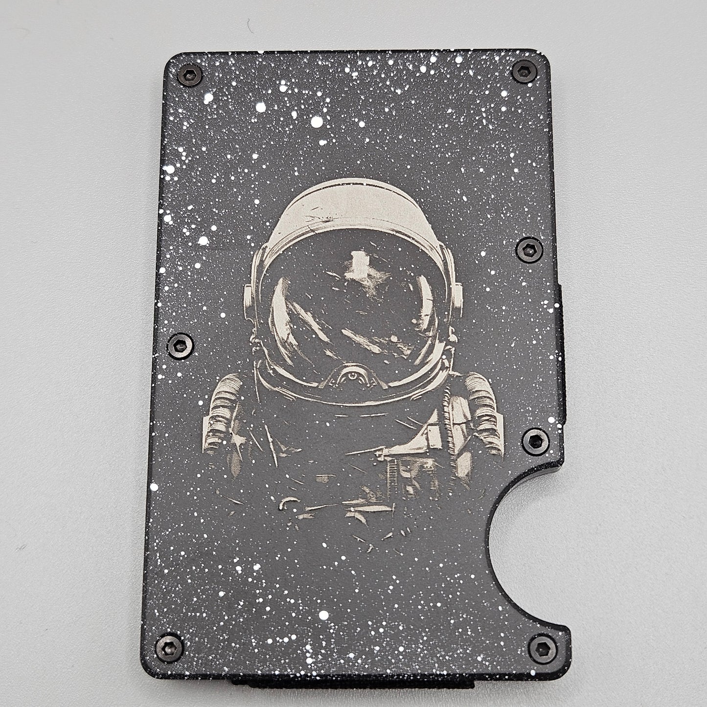 CERAKOTED AND LASER DESIGN SLIM WALLET (NASA SPACE MAN)