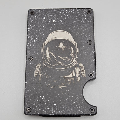 CERAKOTED AND LASER DESIGN SLIM WALLET (NASA SPACE MAN)