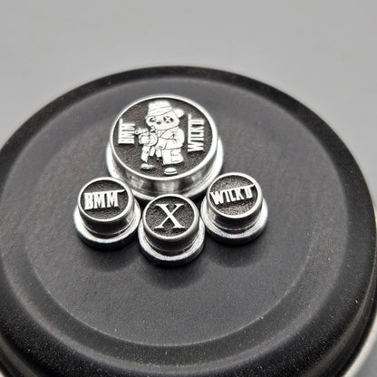 LASER ENGRAVED BMM BUTTON WICK'D/BMM DESIGN