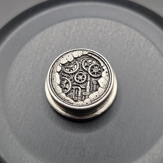 LASER ENGRAVED  BMM BUTTON, 3D STEAM PUNK DESIGN