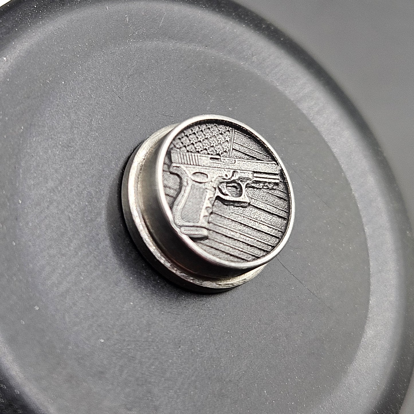 LASER ENGRAVED  BMM BUTTON, 3D G-LOCK USA DESIGN