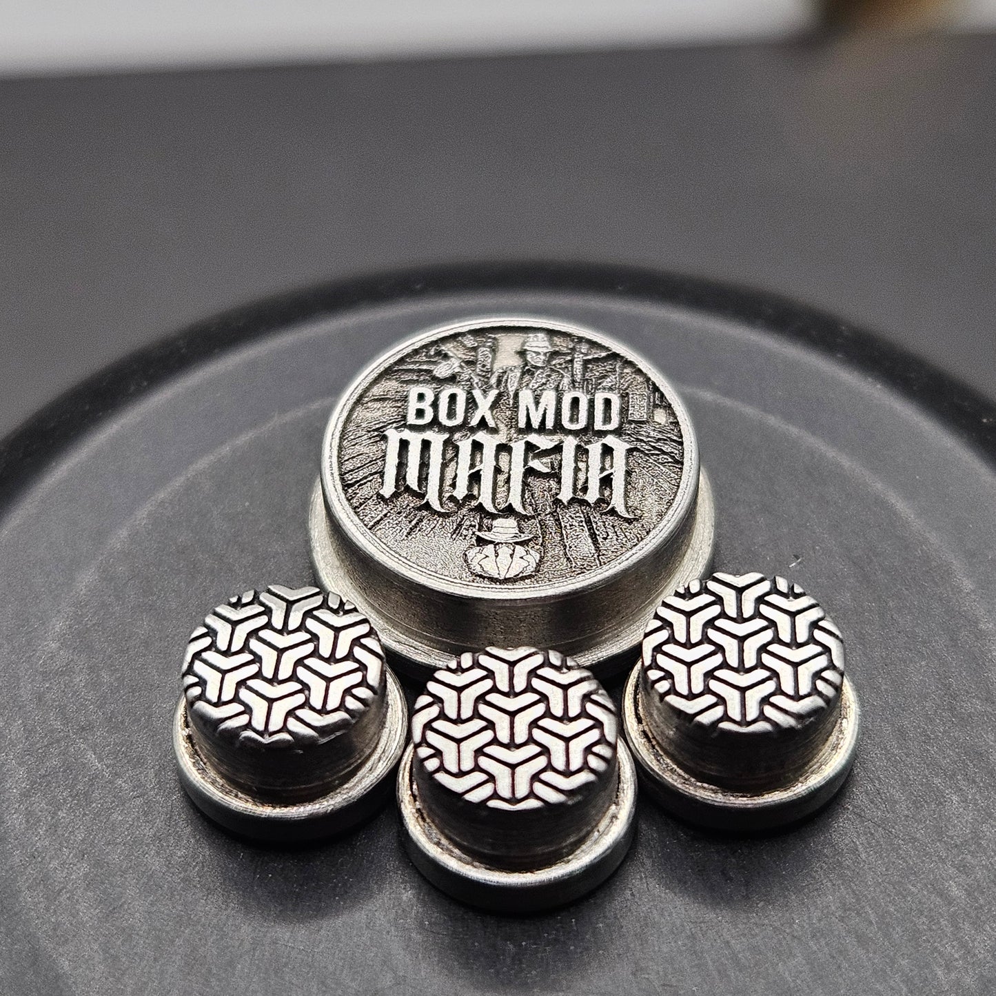 LASER ENGRAVED BOX MOD MAFIA DESIGN WITH GOYARD PATTERN (FULL SET)
