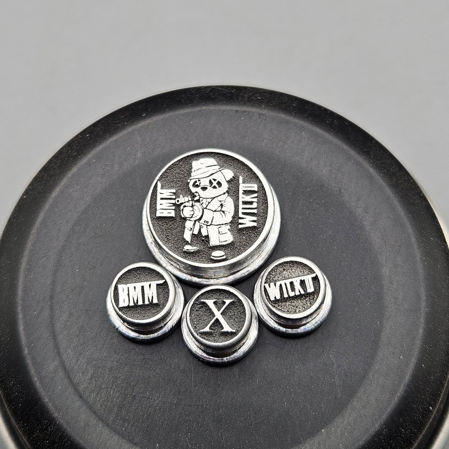 LASER ENGRAVED BMM BUTTON WICK'D/BMM DESIGN