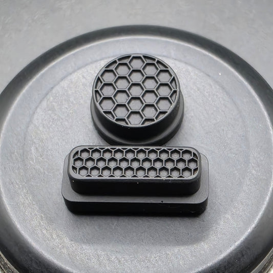 LASER ENGRAVED DELRO D60E BUTTON SET HONEYCOMB DESIGN