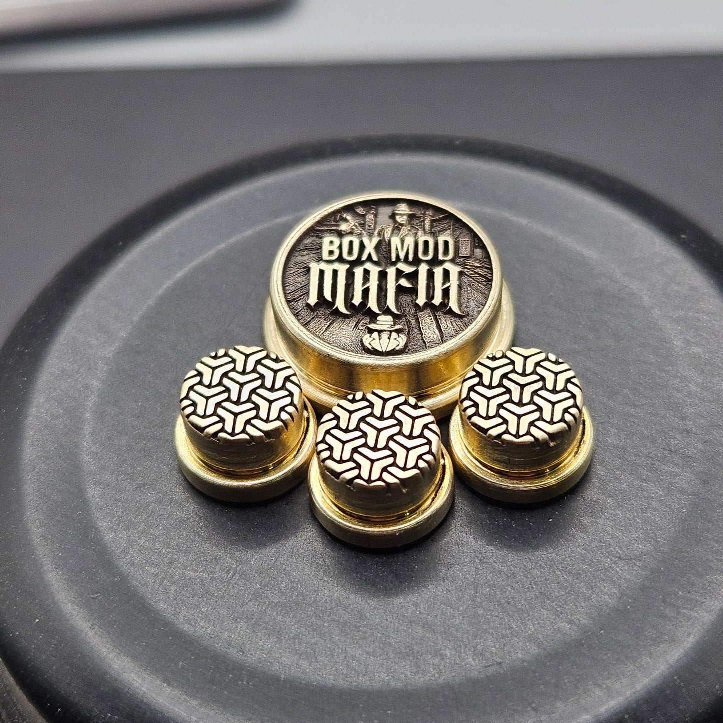 LASER ENGRAVED BOX MOD MAFIA DESIGN WITH GOYARD PATTERN (FULL SET)