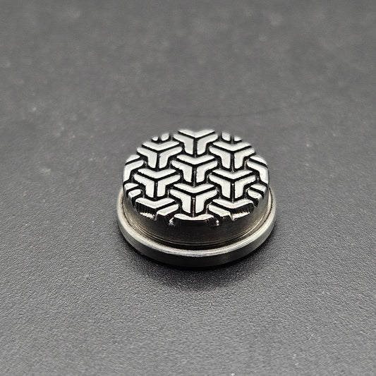 LASER ENGRAVED BMM BUTTON GOYARD PATTERN