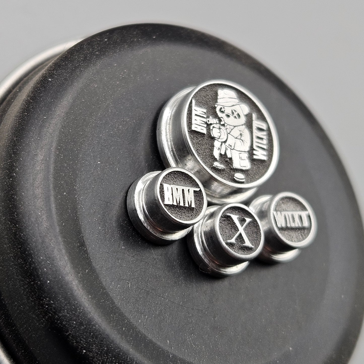 LASER ENGRAVED BMM BUTTON WICK'D/BMM DESIGN