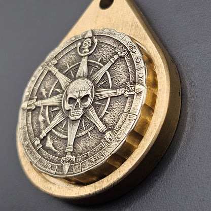 DEEP LASER ENGRAVED BRASS FIDGET KEYRING