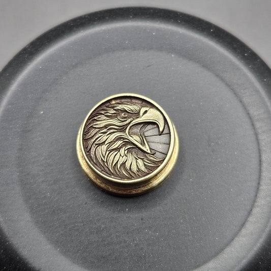 LASER ENGRAVED BRASS BMM AMERICAN EAGLE DESIGN BUTTON