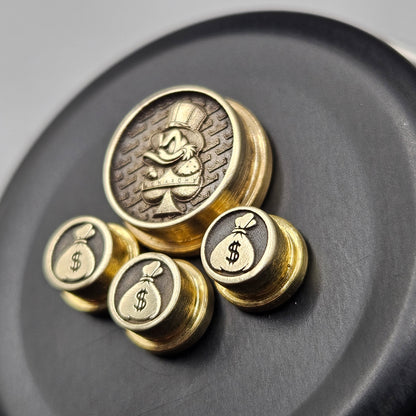 LASER ENGRAVED BMM BUTTON MONARCHY SCROOGE DESIGN (FULL SET)