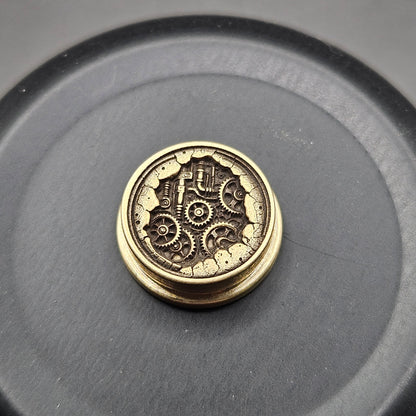 LASER ENGRAVED  BMM BUTTON, 3D STEAM PUNK DESIGN