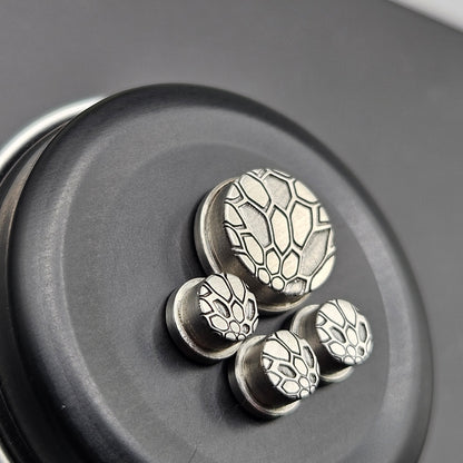 LASER ENGRAVED BMM BUTTON KRYPTEK PATTERN FULL SET