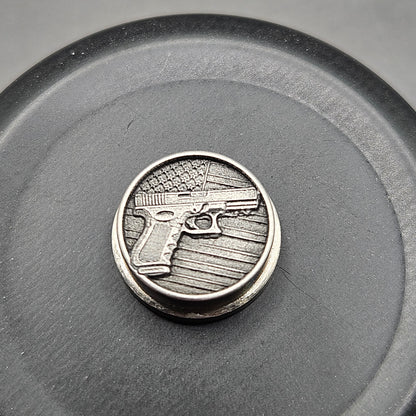 LASER ENGRAVED  BMM BUTTON, 3D G-LOCK USA DESIGN