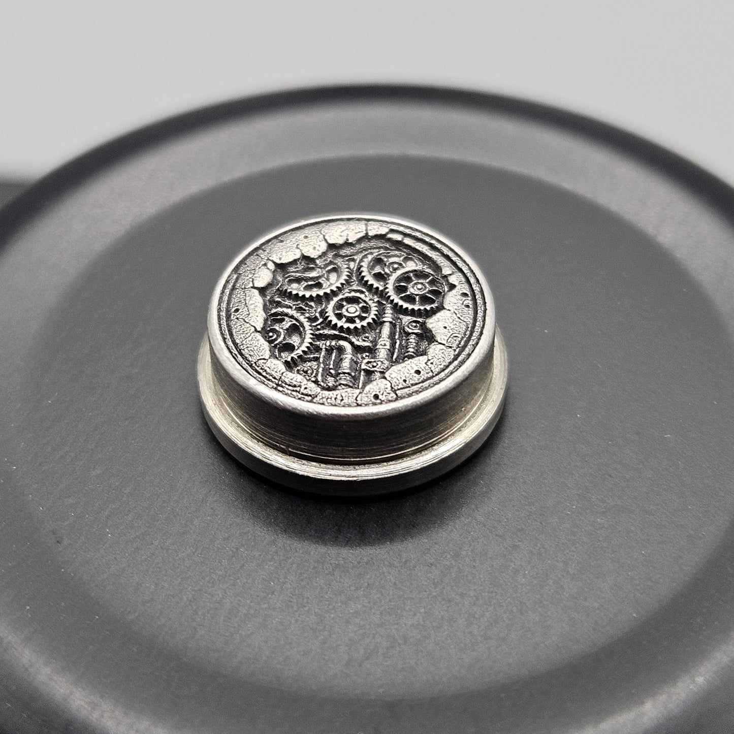 LASER ENGRAVED  BMM BUTTON, 3D STEAM PUNK DESIGN