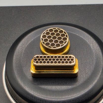 LASER ENGRAVED DELRO D60E BUTTON SET HONEYCOMB DESIGN