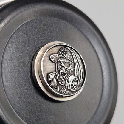 LASER ENGRAVED BILLET BOX BUTTON 3D KOTEKING SKULL
