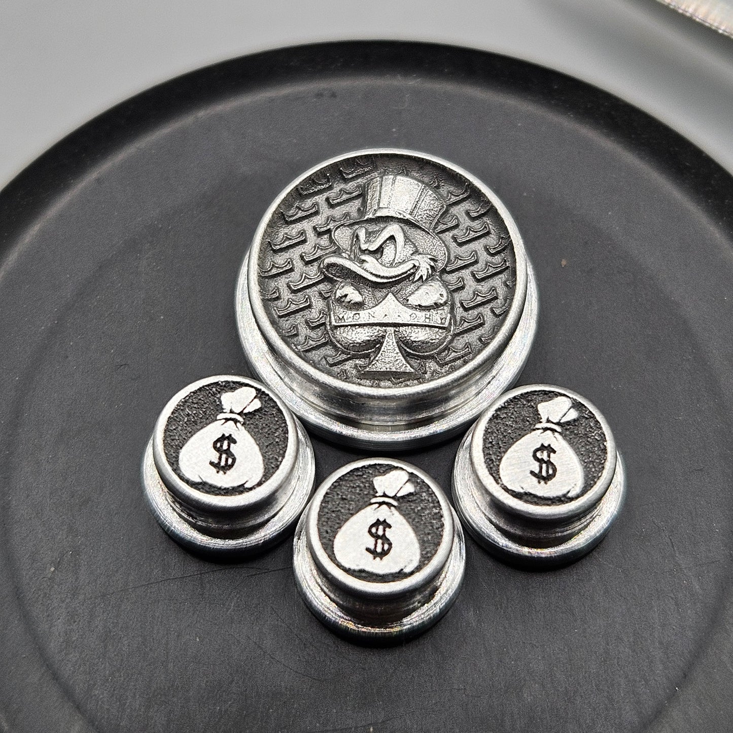 LASER ENGRAVED BMM BUTTON MONARCHY SCROOGE DESIGN (FULL SET)