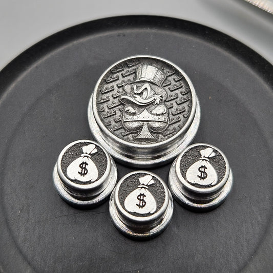 LASER ENGRAVED BMM BUTTON MONARCHY SCROOGE DESIGN (FULL SET)