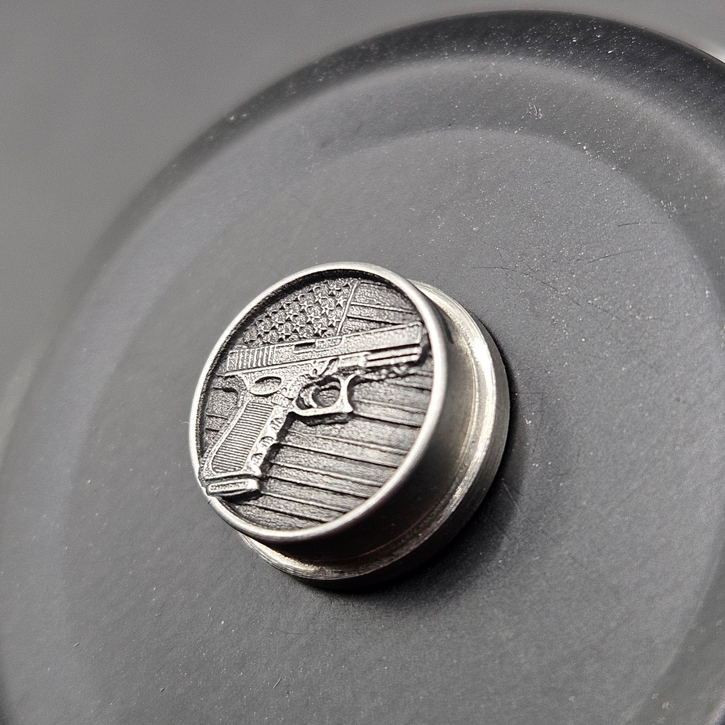 LASER ENGRAVED  BMM BUTTON, 3D G-LOCK USA DESIGN