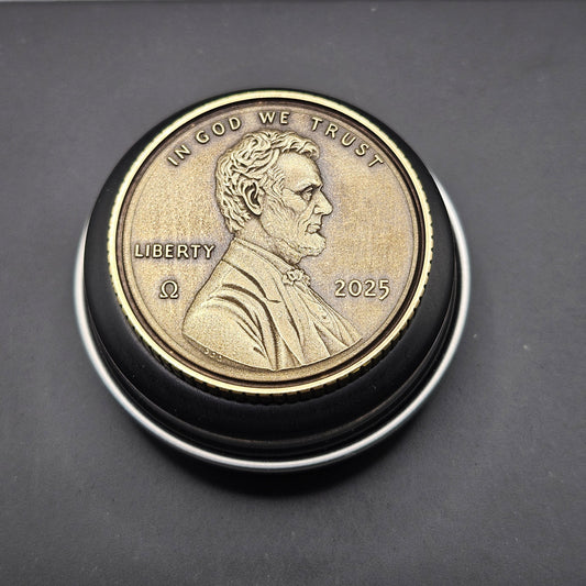 LASER ENGRAVED BRASS COIN PENNY( FRONT AND BACK)