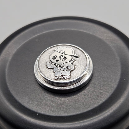 LASER ENGRAVED BILLET BOX BUTTON 3D WICKD BOY