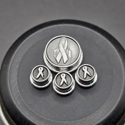LASER ENGRAVED BMM BUTTON FU*K CANCER DESIGN(FULL SET)