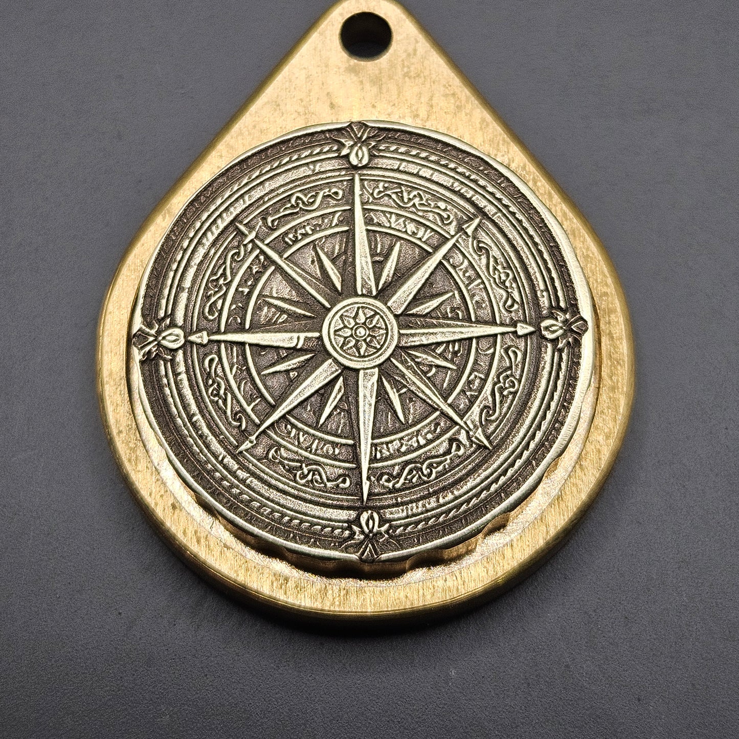 DEEP LASER ENGRAVED BRASS FIDGET KEYRING