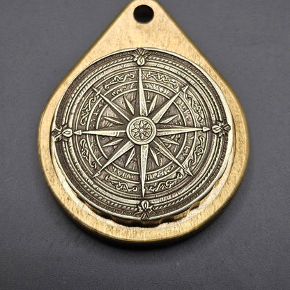 DEEP LASER ENGRAVED BRASS FIDGET KEYRING