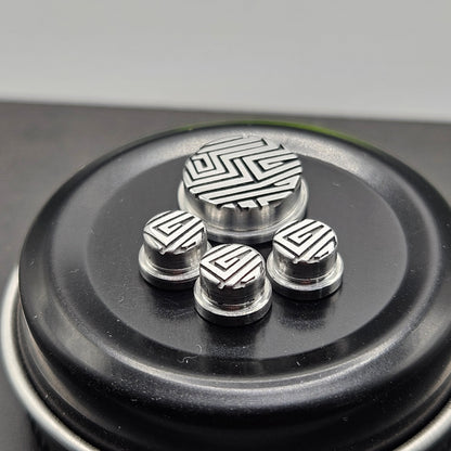LASER ENGRAVED BMM BUTTON MAZE PATTERN FULL SET